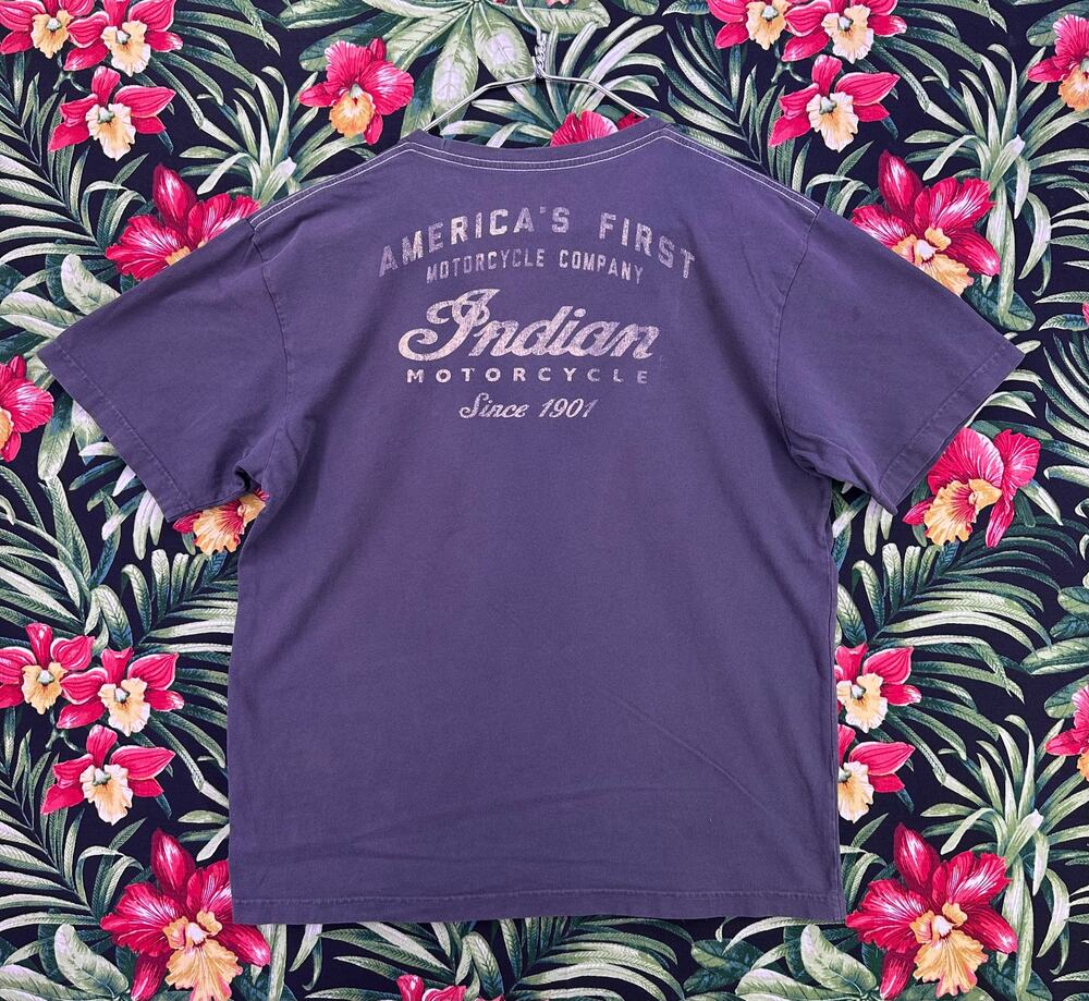 Indian Motorcycle America's First MC Gray Tshirt Size Large